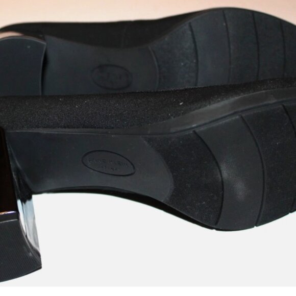 Anne Klein Black Pumps iFlex Shoes 10 M Fabric Coated Comfort Heels NWOB - Picture 5 of 7